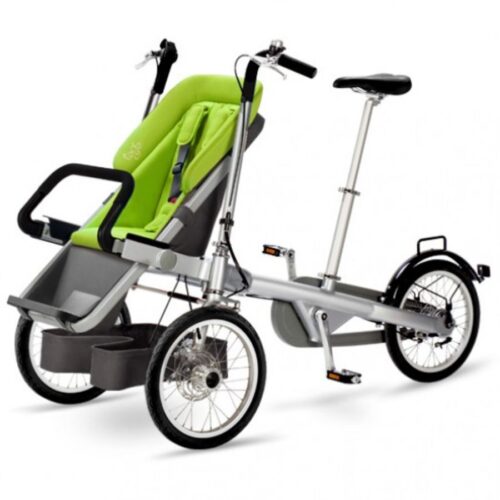 2 in 1 Bike and Pushchair-green